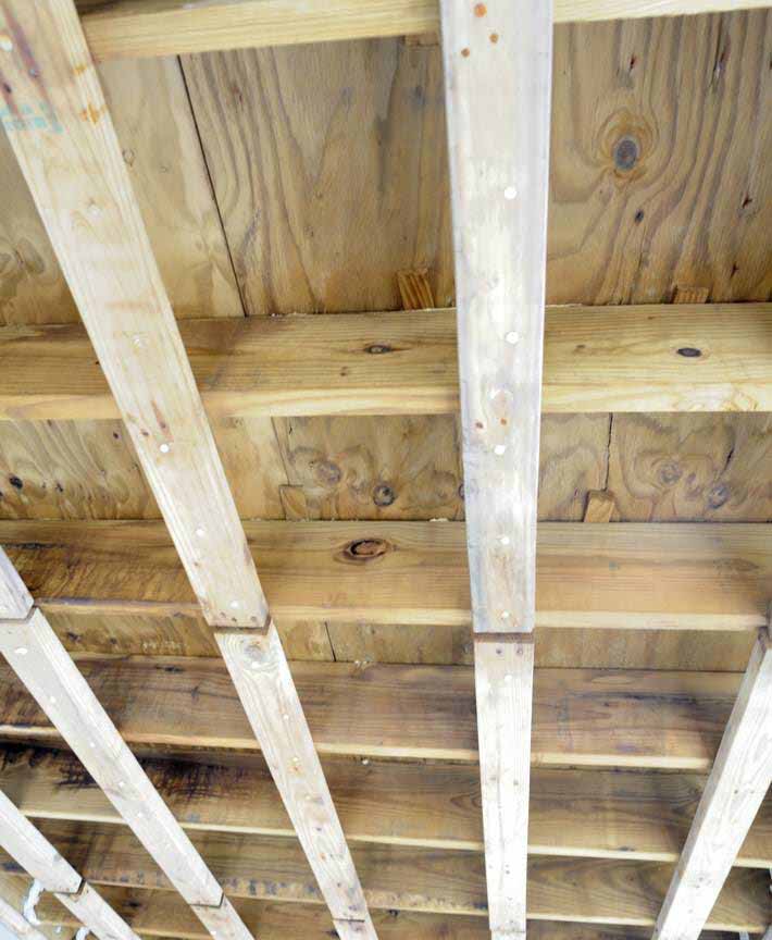 Plywood underneath decking