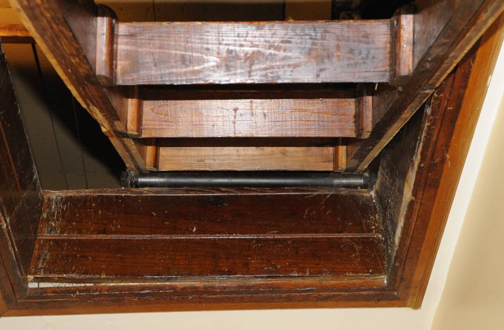 Attic stair from below
