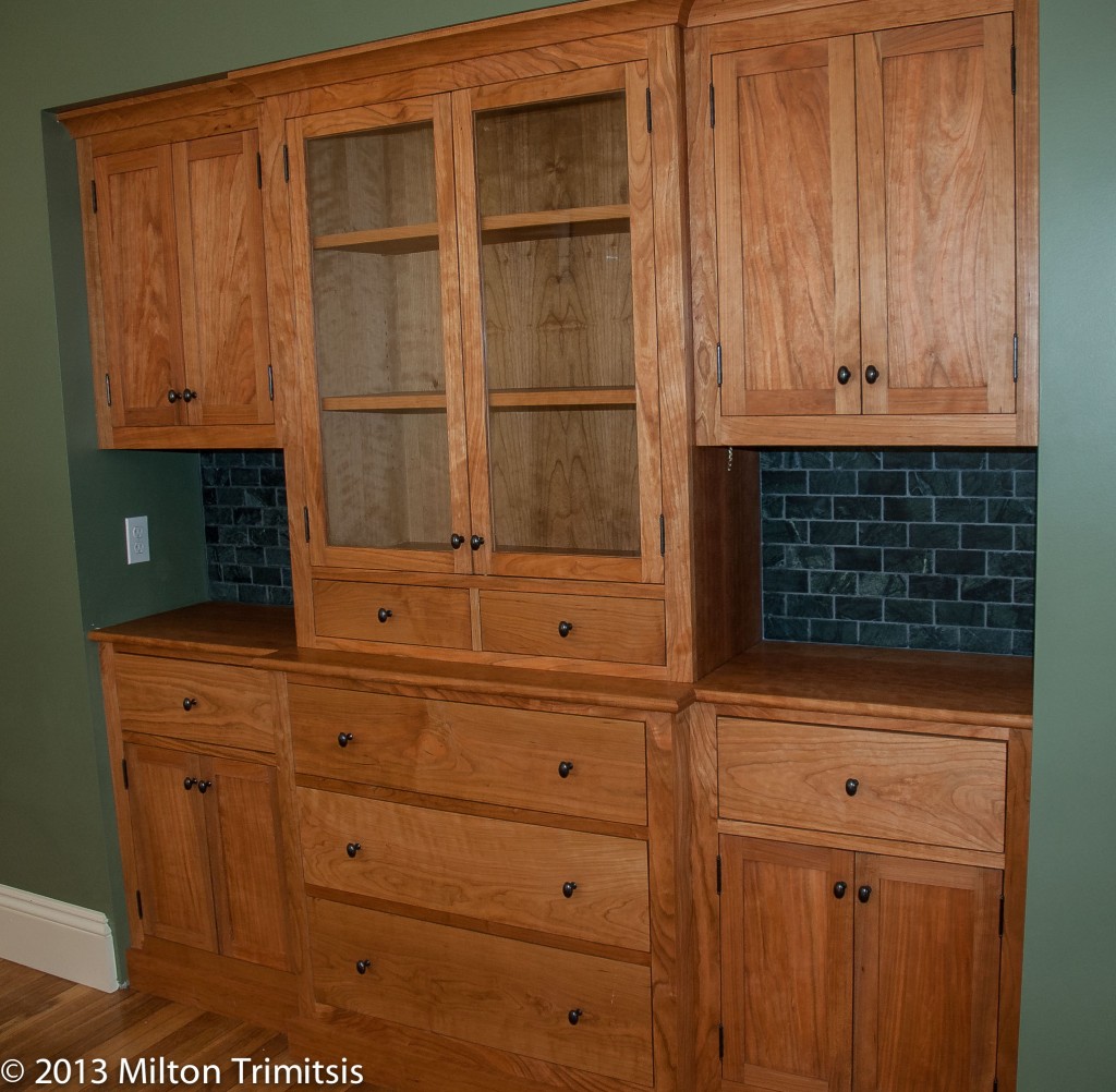 Cherry dining room hutch