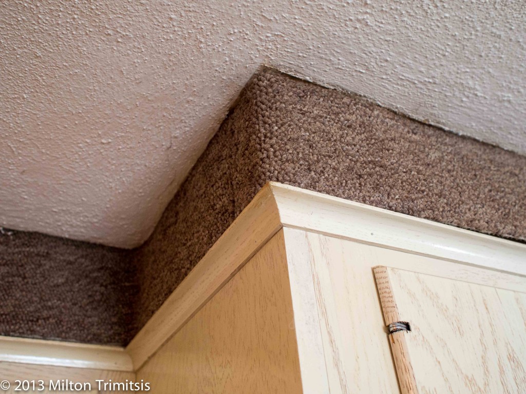 Detail of carpeted kitchen soffit