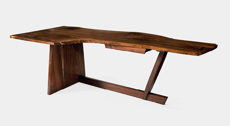 Walnut Minguren desk made by George Nakashima